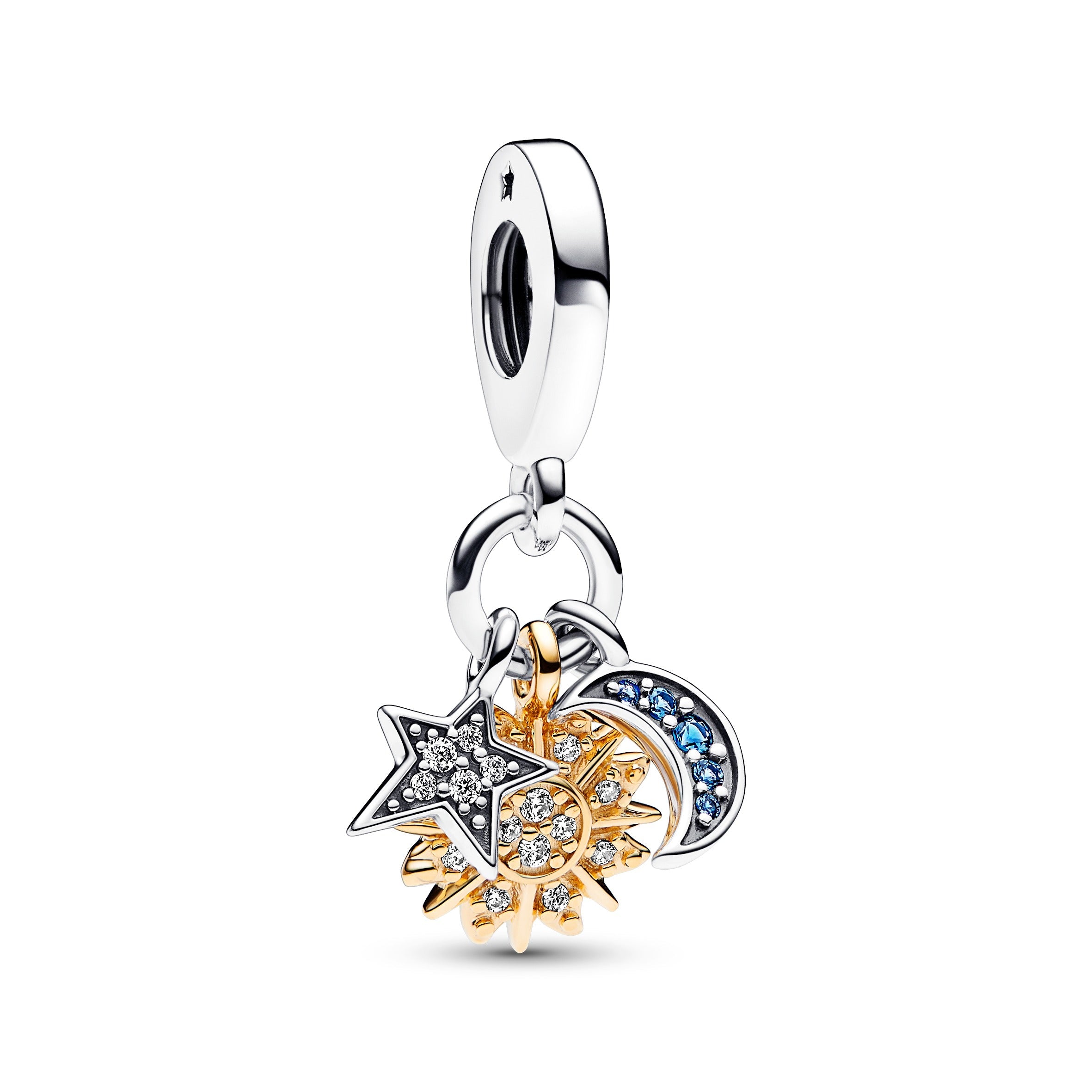 Pandora Two-Tone Celestial Triple Dangle Charm