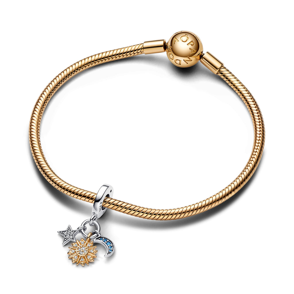 Pandora Two-Tone Celestial Triple Dangle Charm