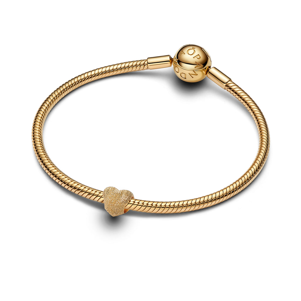 Pandora Textured Heart Mini Charm