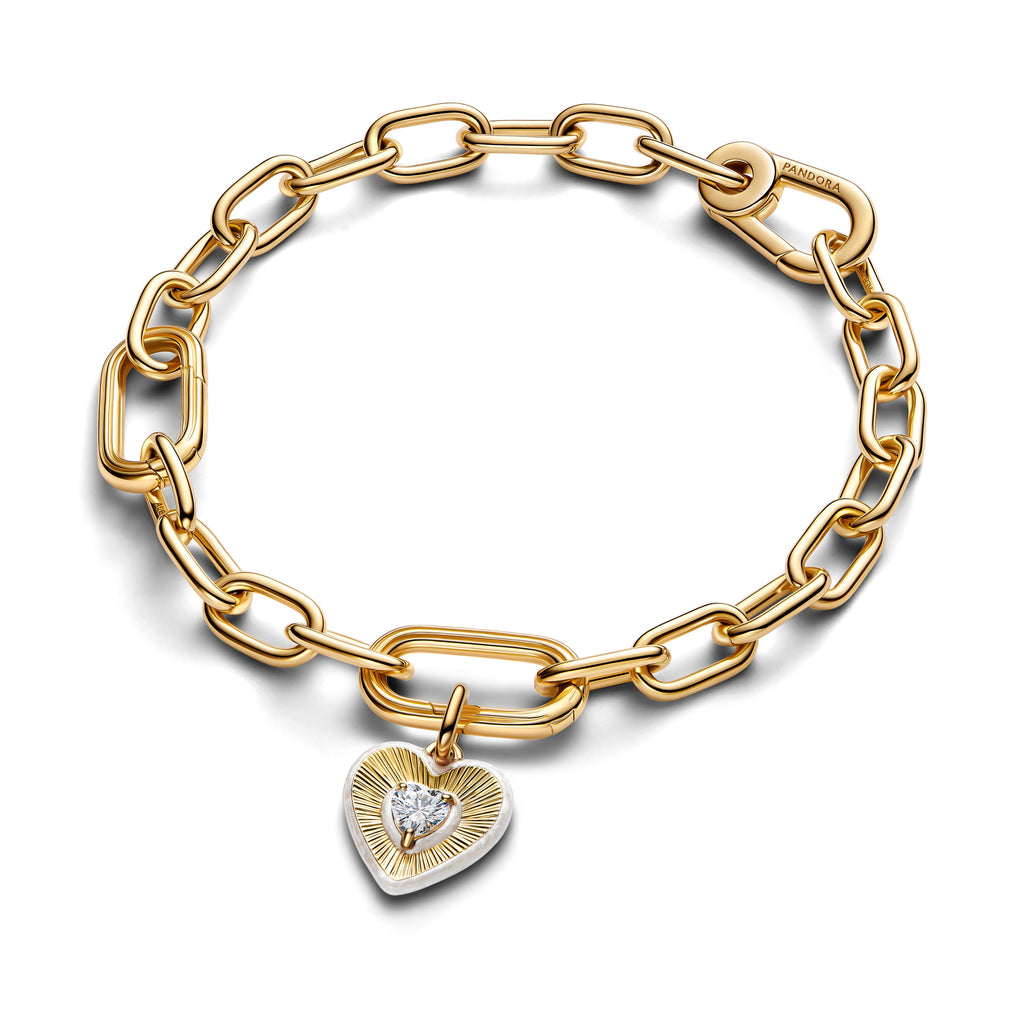 Pandora Radiating White Heart Medallion Charm