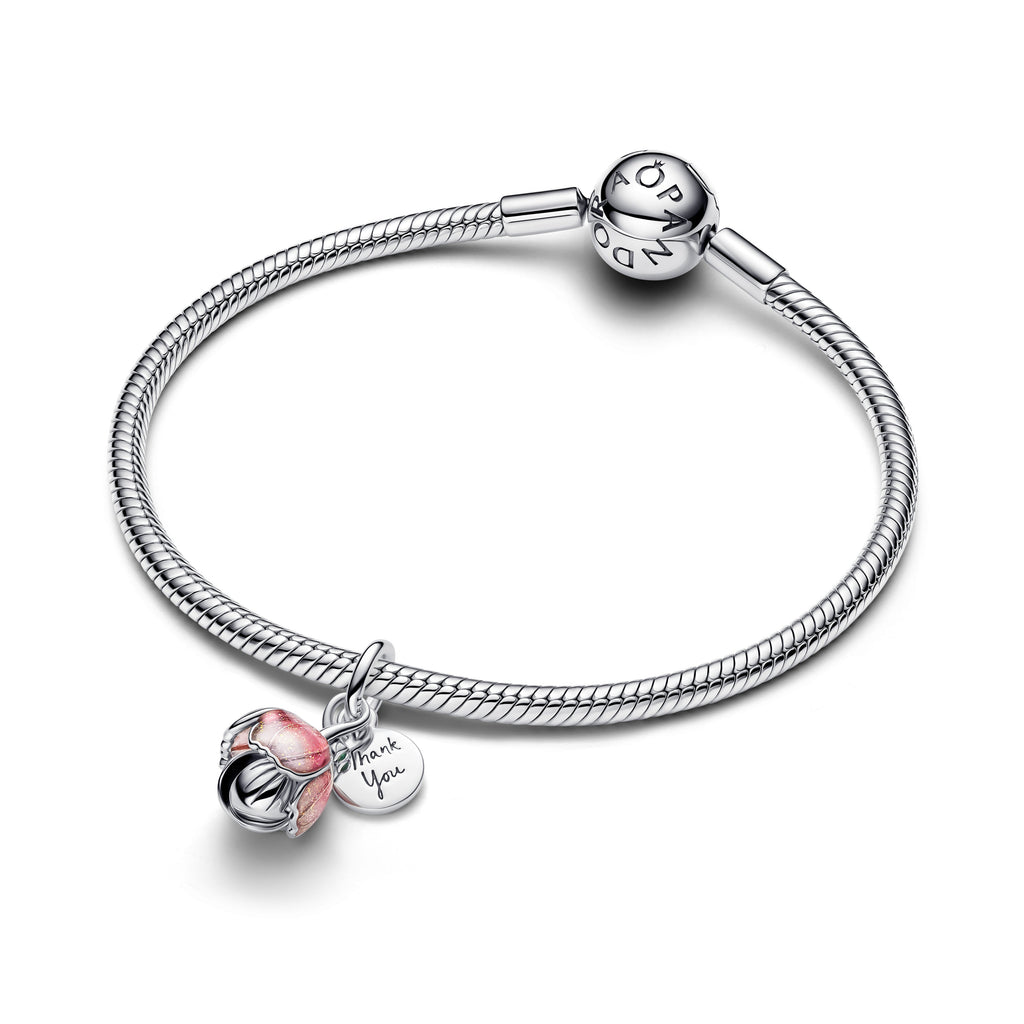 Pandora Two-Tone Blooming Flower Dangle Charm