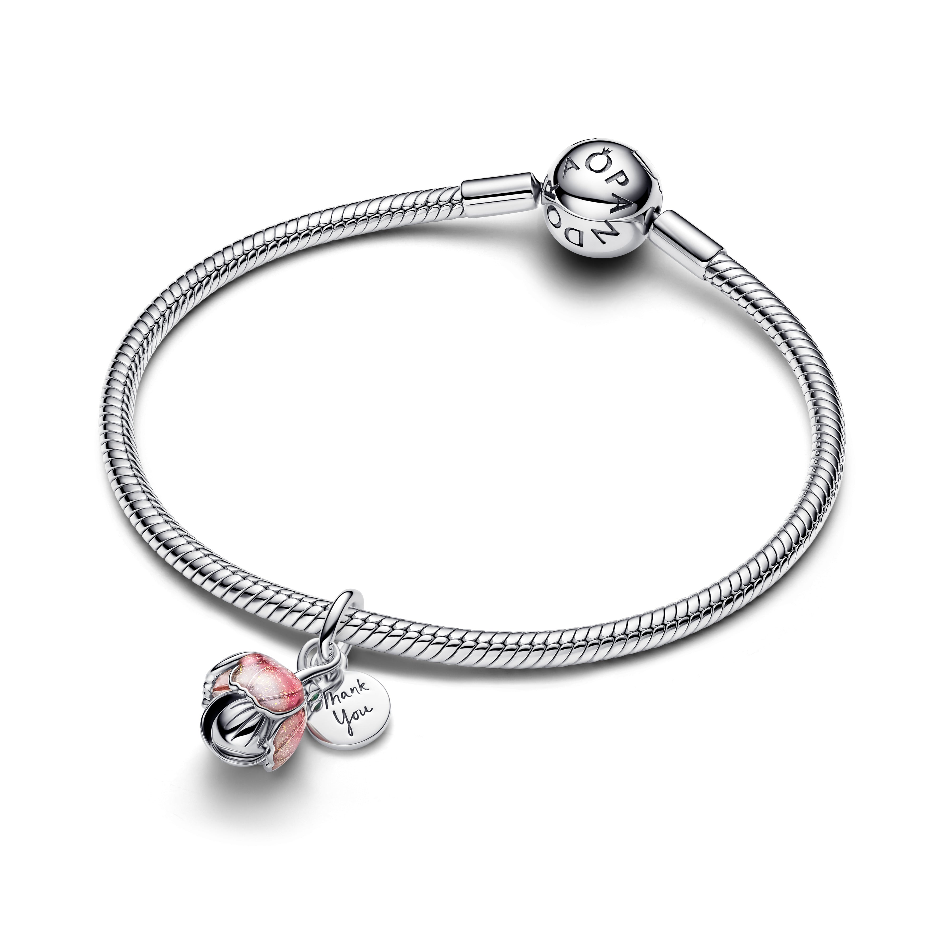 Pandora Two-Tone Blooming Flower Dangle Charm