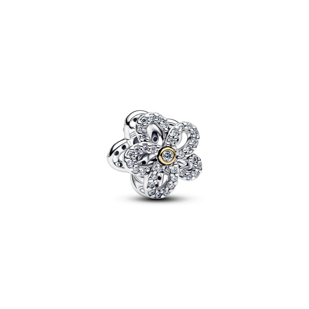 Pandora Pave Flower Openwork Charm