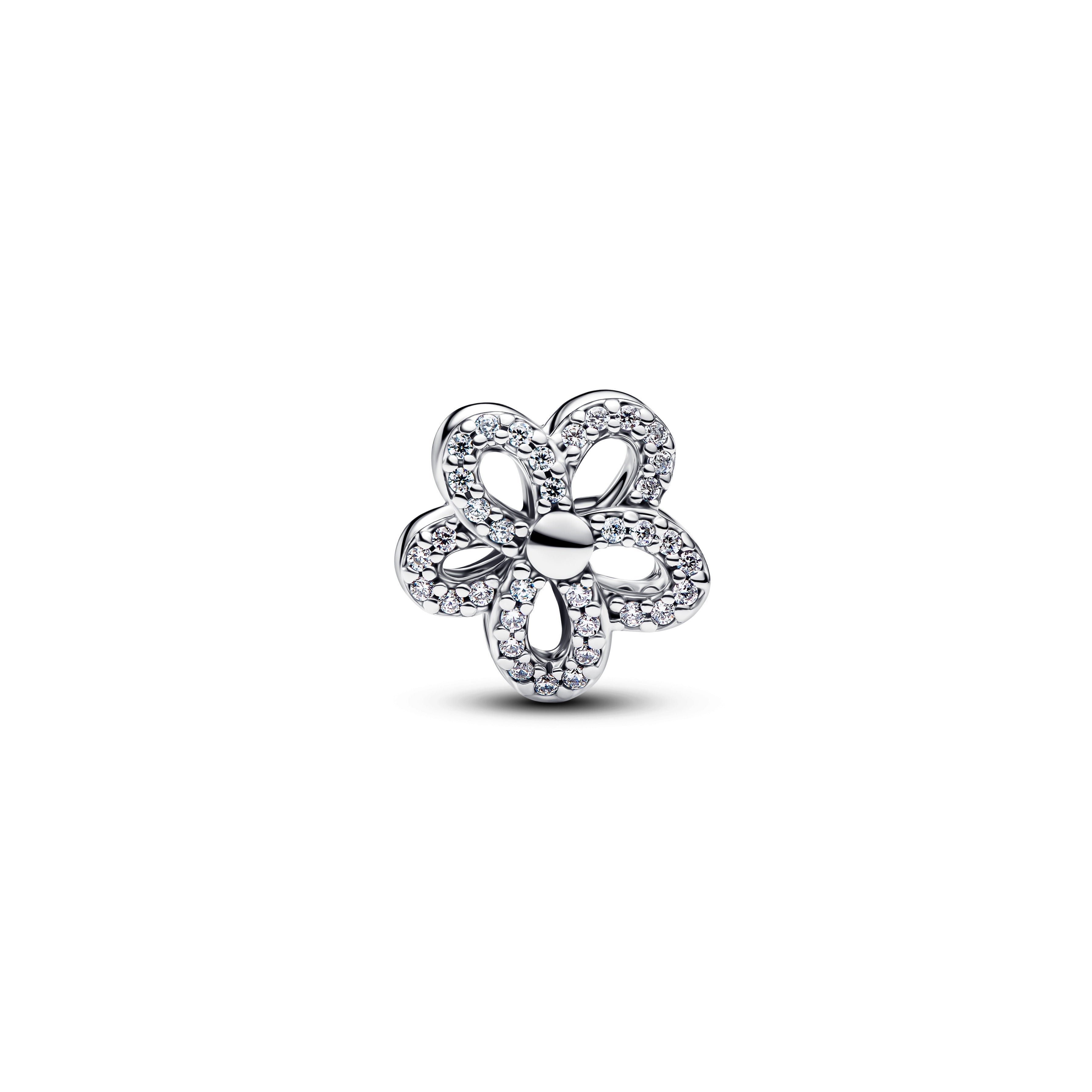 Pandora Pave Flower Openwork Charm