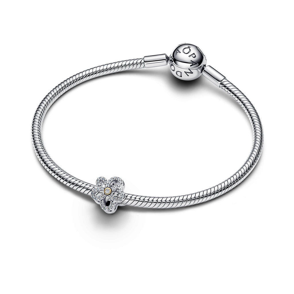 Pandora Pave Flower Openwork Charm