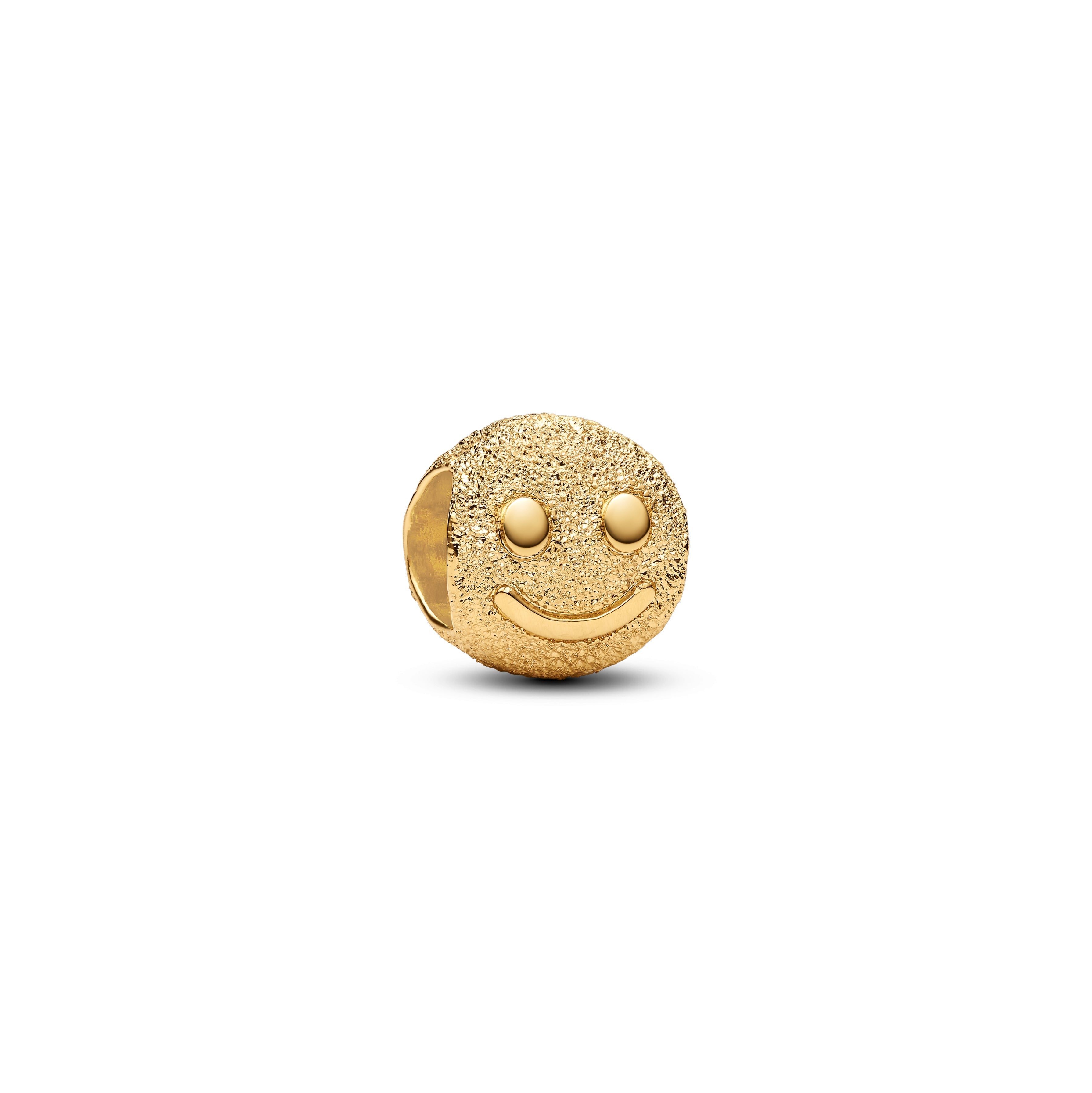 Pandora Textured Happy Face Mini Charm