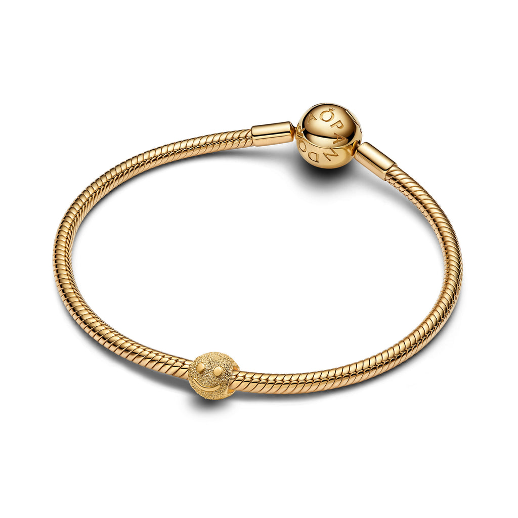 Pandora Textured Happy Face Mini Charm