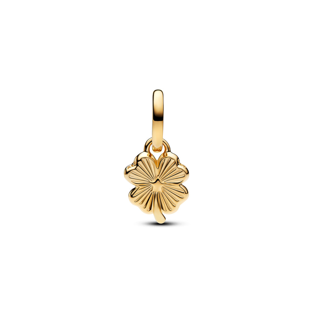 Pandora White Lucky Clover Dangle Charm