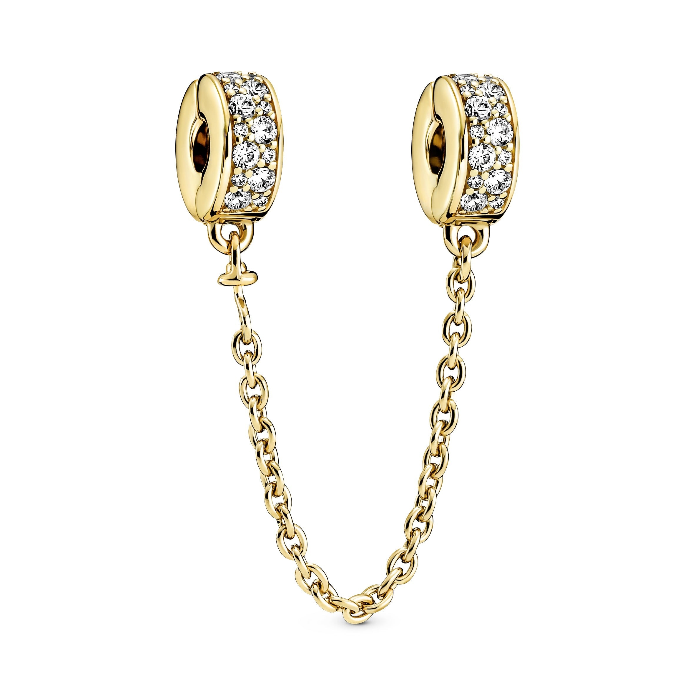 Pandora Clear Pave Safety Chain Clip Charm