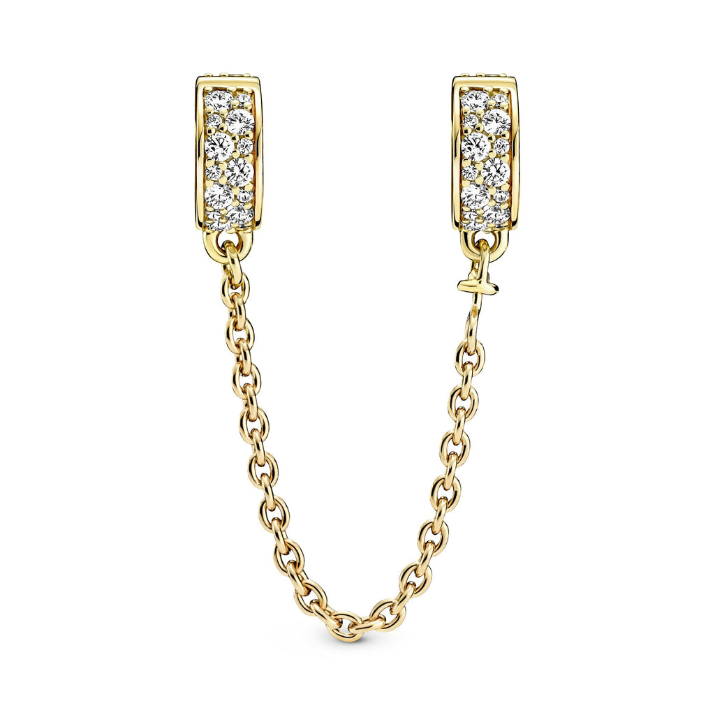 Pandora Clear Pave Safety Chain Clip Charm
