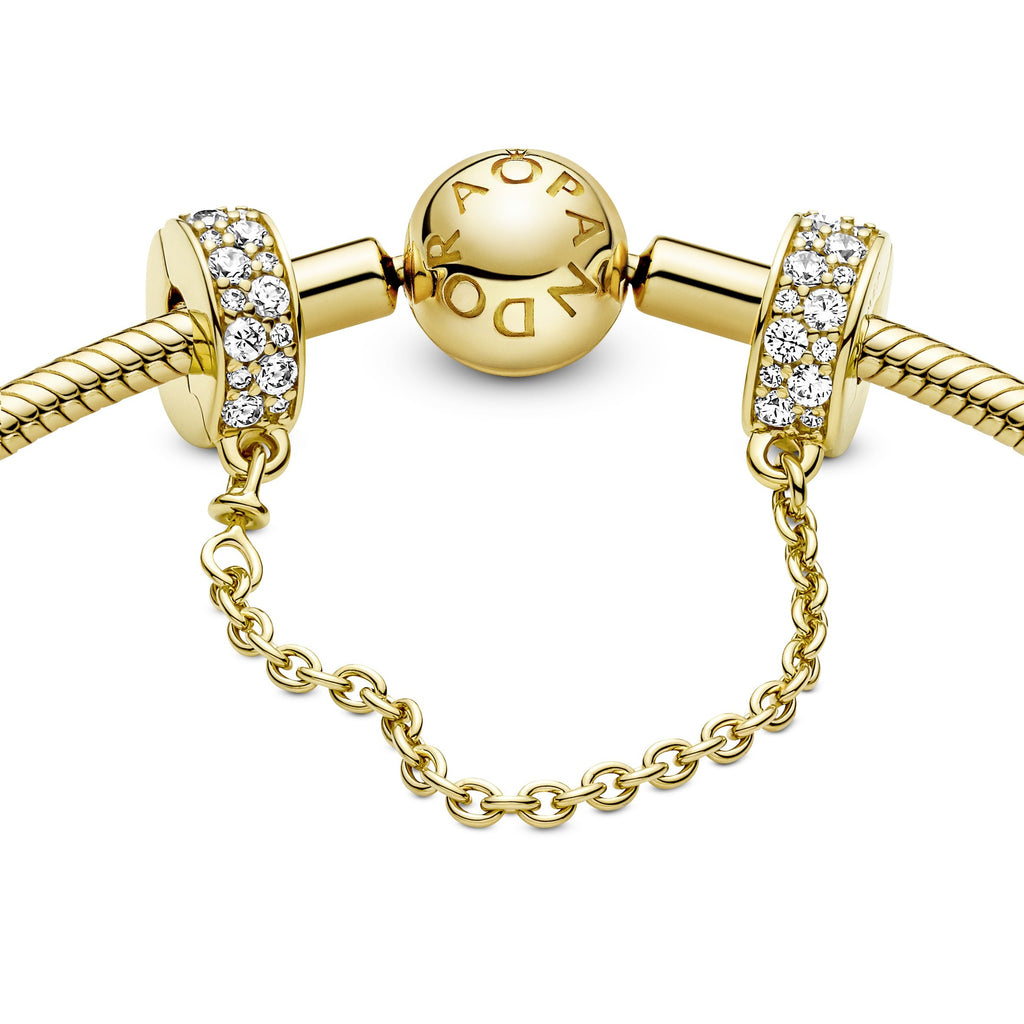 Pandora Clear Pave Safety Chain Clip Charm