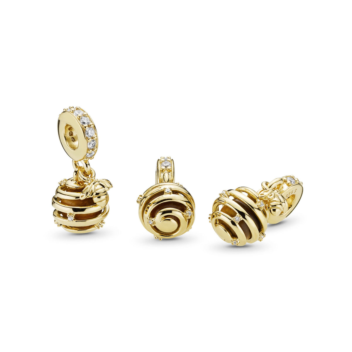 Pandora Sparkling Beehive Dangle Charm