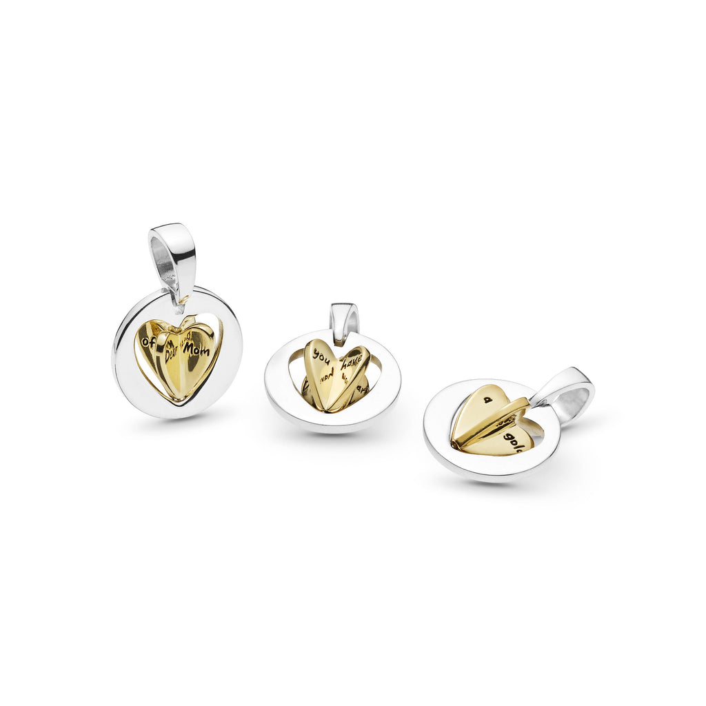 Pandora Mum's Golden Heart Dangle Charm