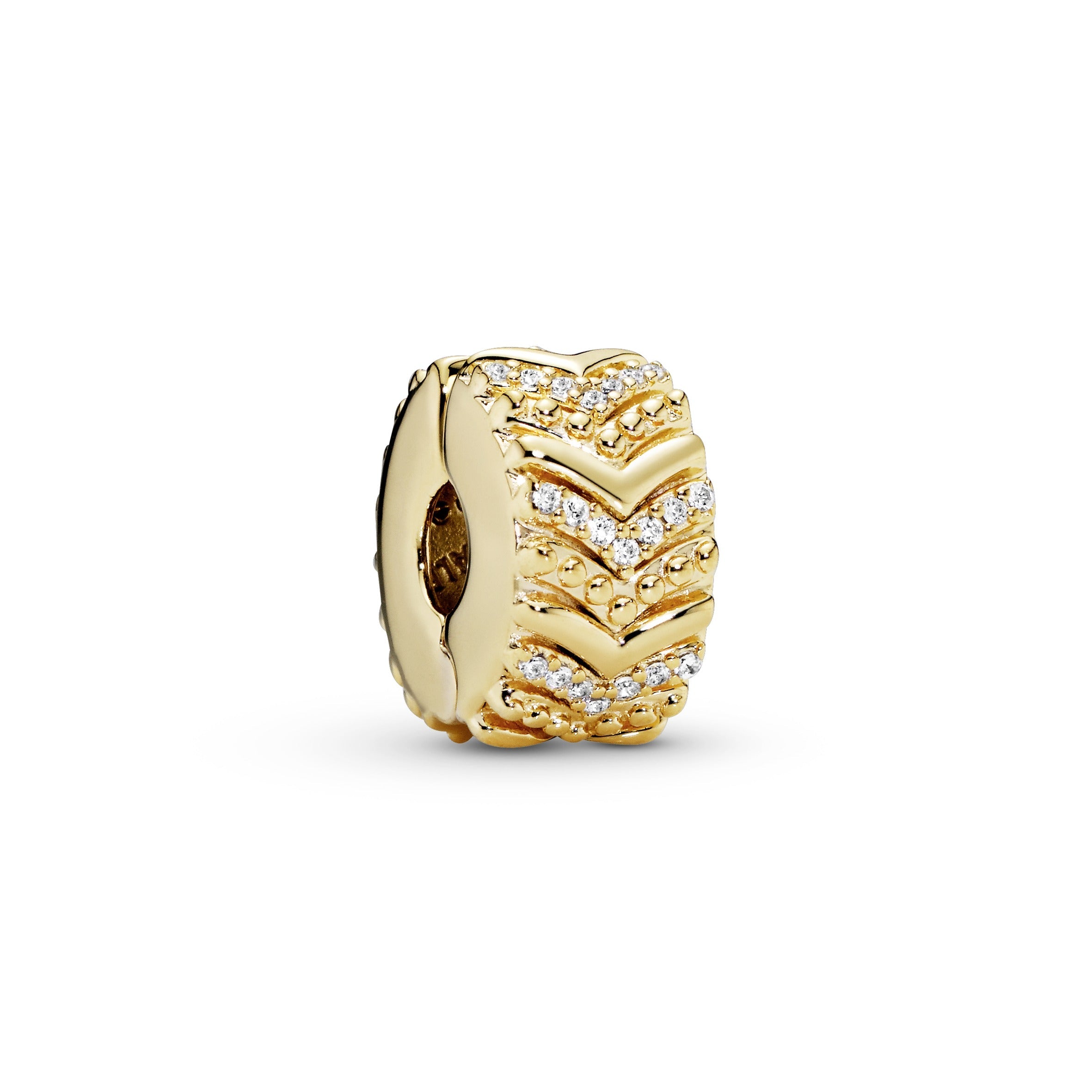 Pandora Sparkling Wishbone Clip Charm