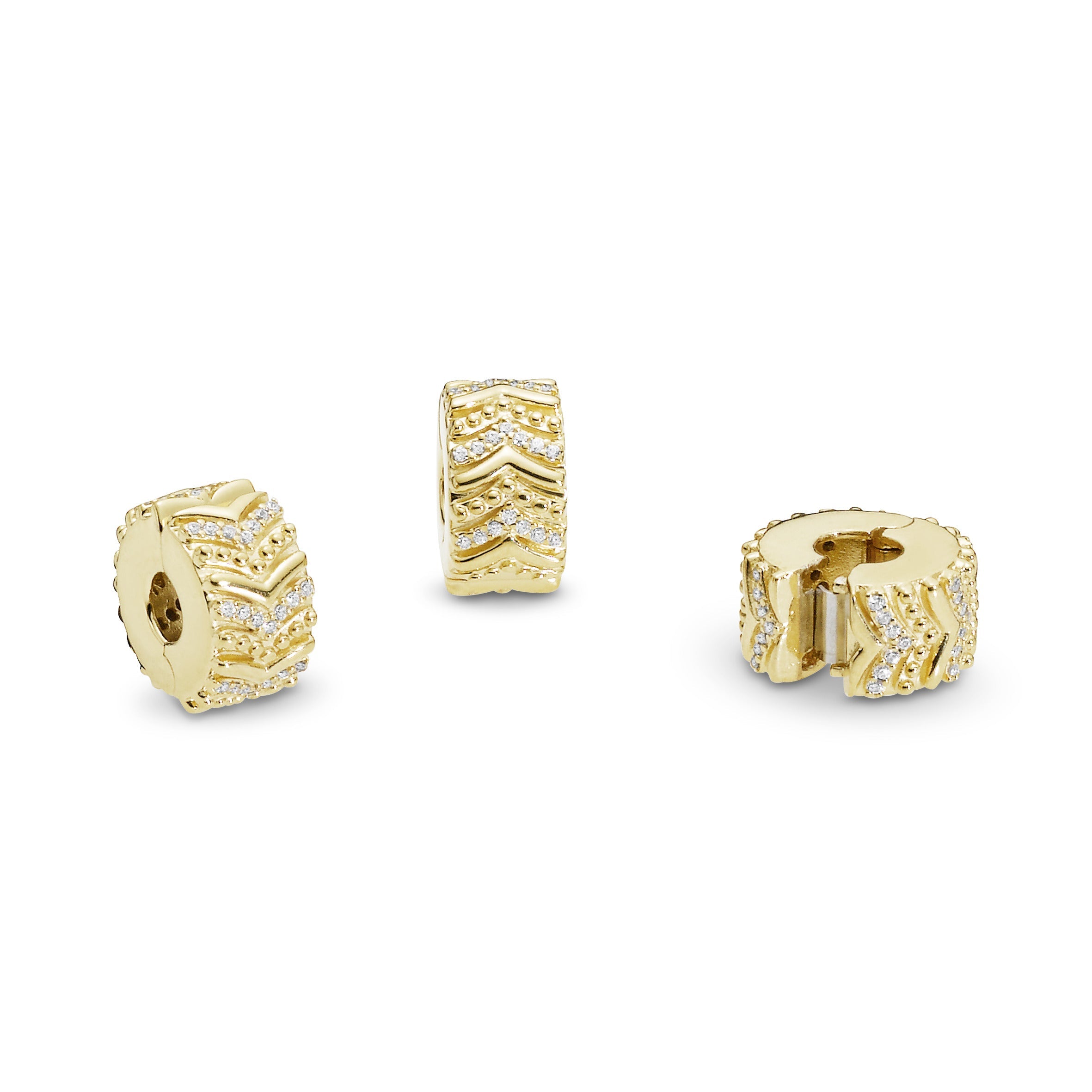 Pandora Sparkling Wishbone Clip Charm