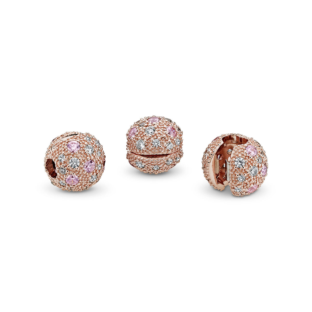 Pandora Pink Beaded Texture Clip Charm