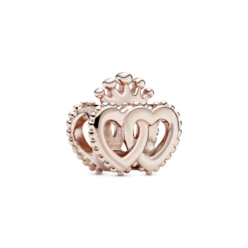 Pandora Crown and Entwined Hearts Charm