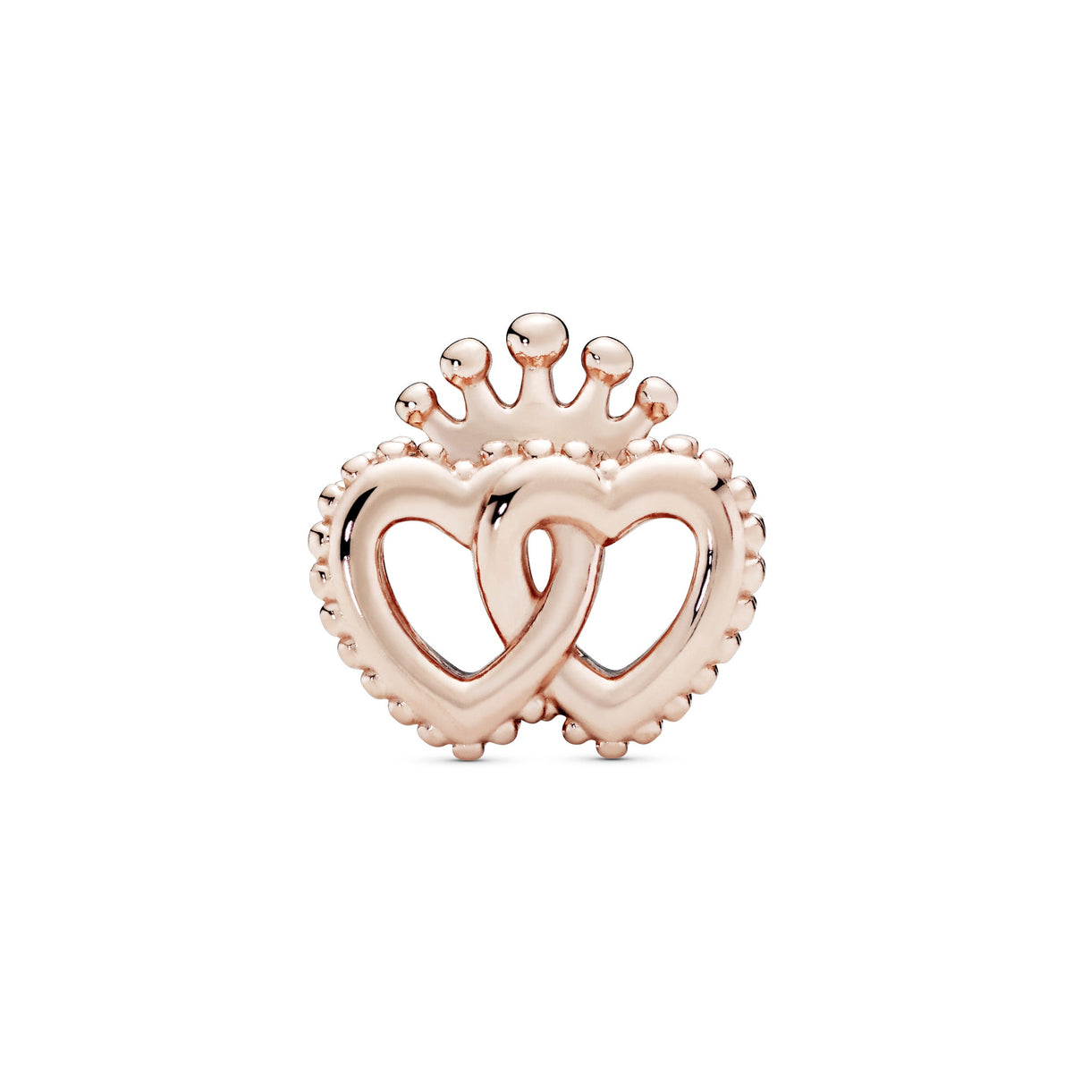 Pandora Crown and Entwined Hearts Charm