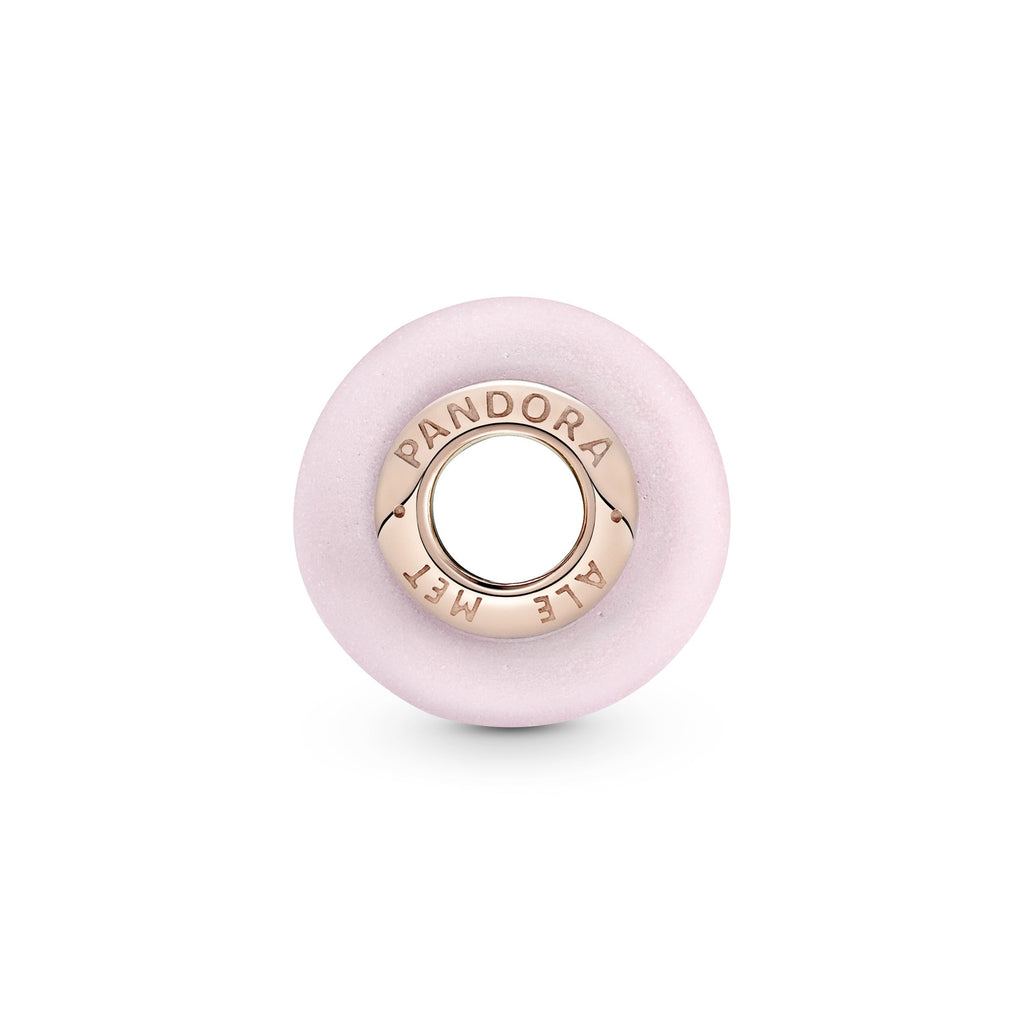 Pandora Matte Pink Murano Glass Charm