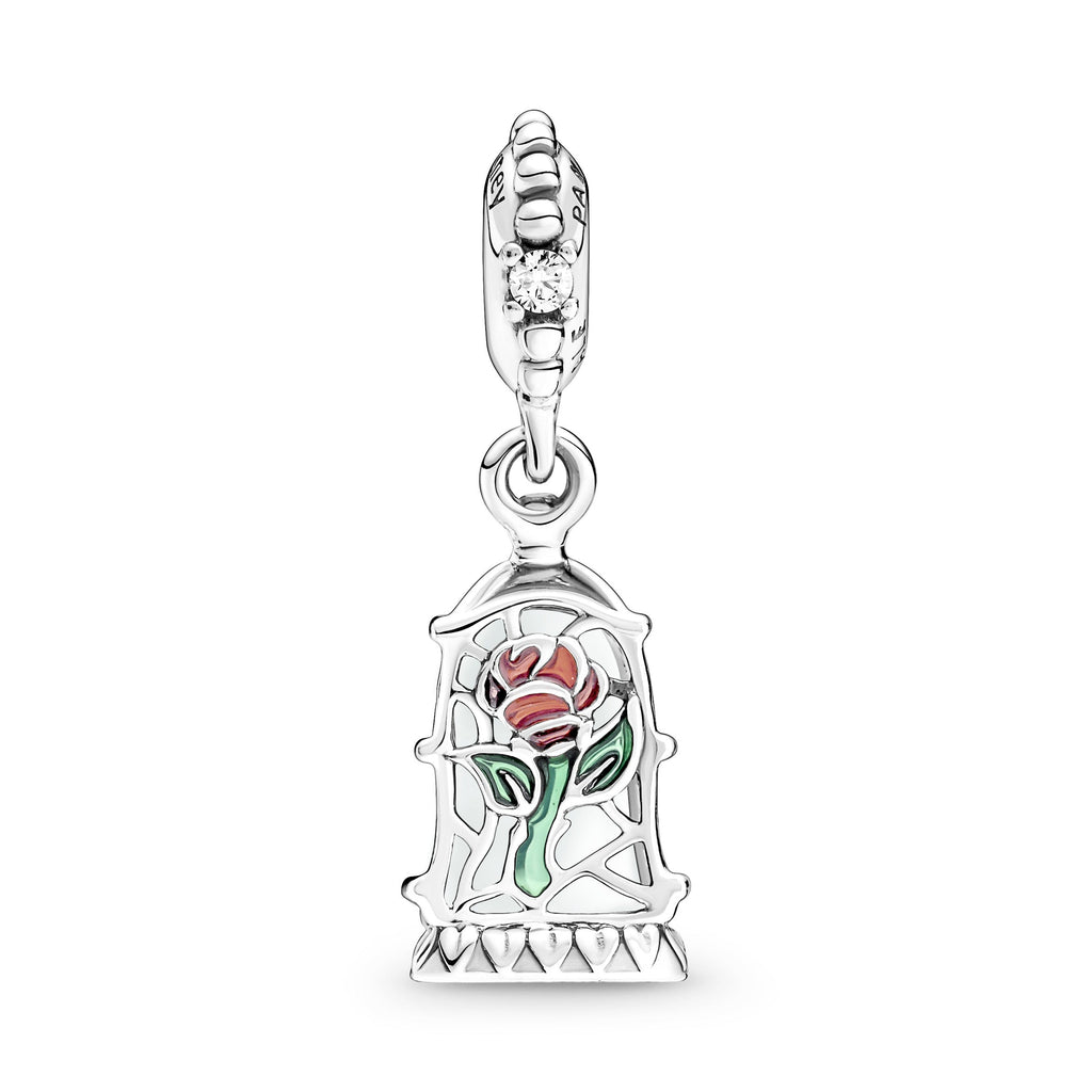 Pandora Disney Beauty and the Beast Enchanted Rose Dangle Charm