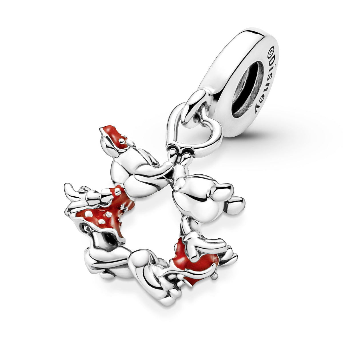 Pandora Disney Mickey Mouse & Minnie Mouse Kissing Dangle Charm