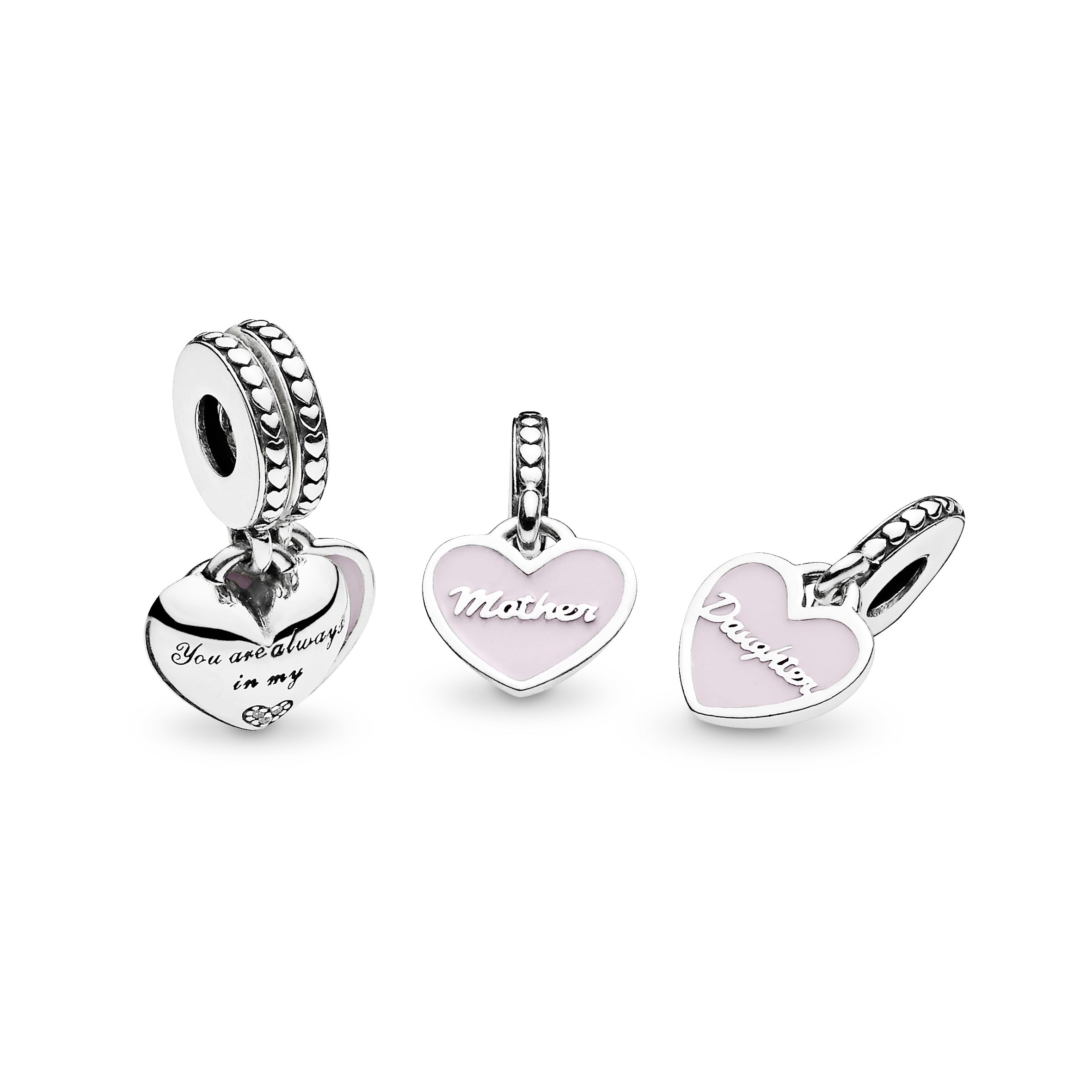 Pandora Mother & Daughter Hearts Dangle Charm