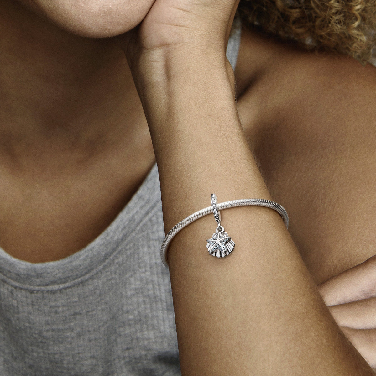 Pandora Starfish & Sea Shell Dangle Charm