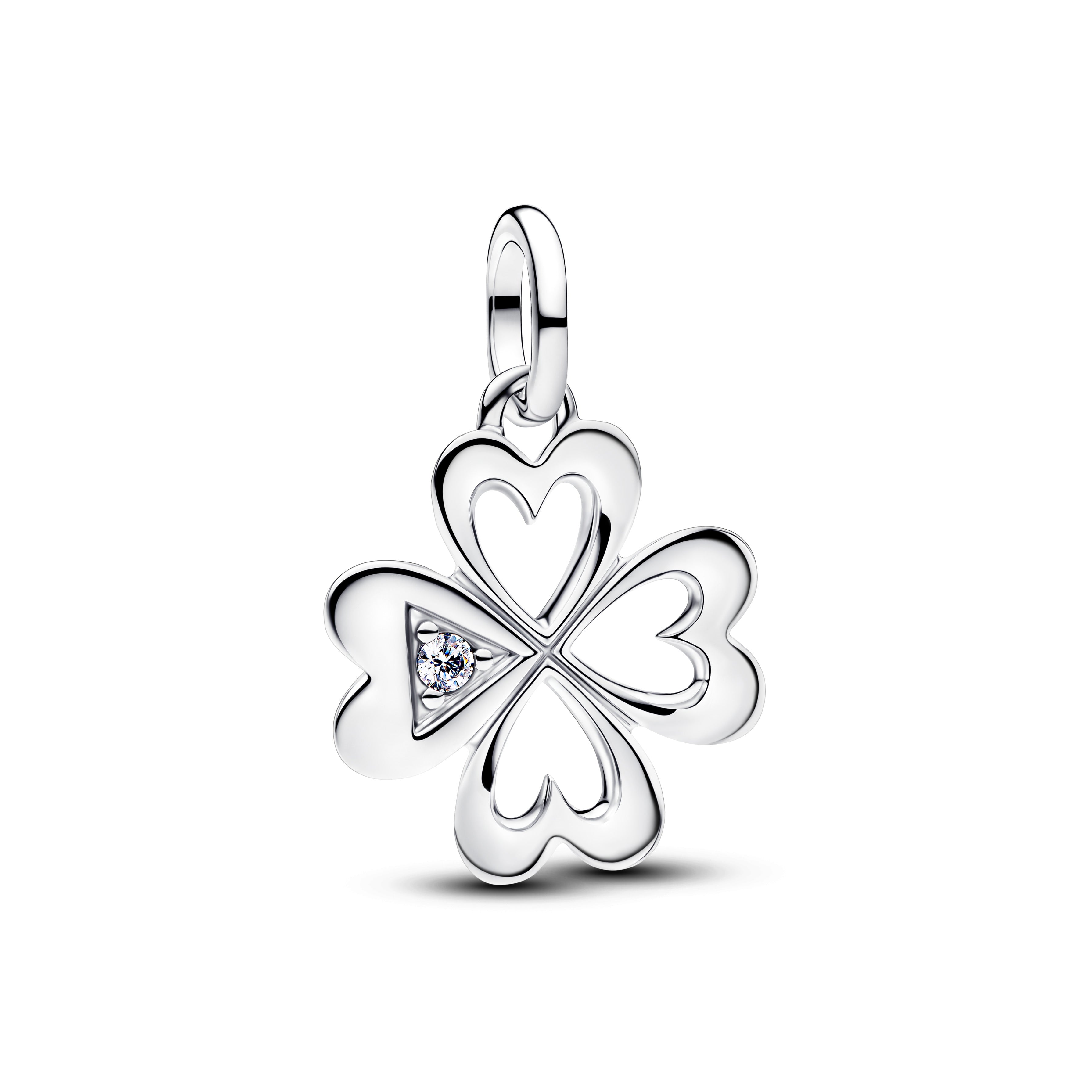 Pandora Heart Four-Leaf Clover Medallion Charm