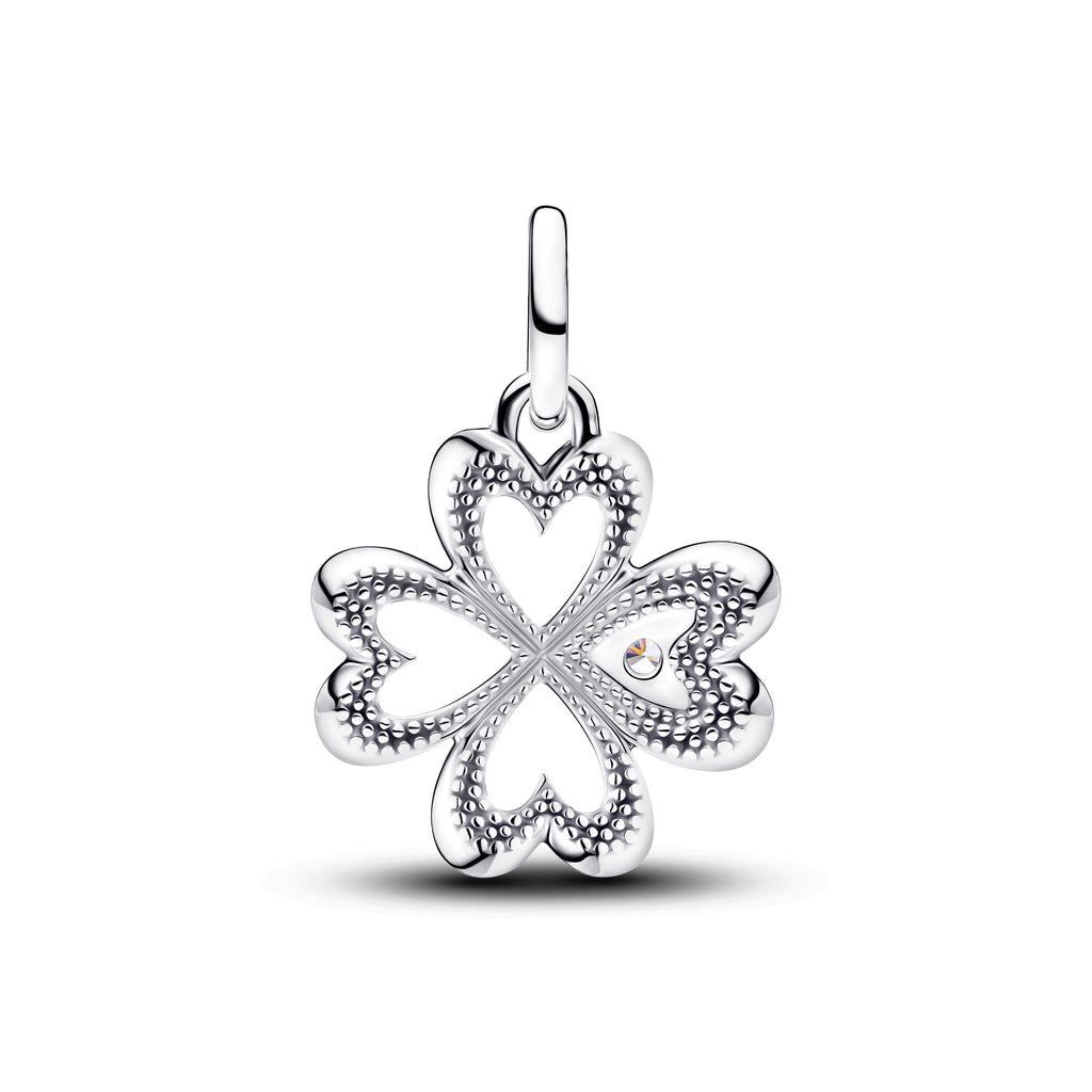 Pandora Heart Four-Leaf Clover Medallion Charm