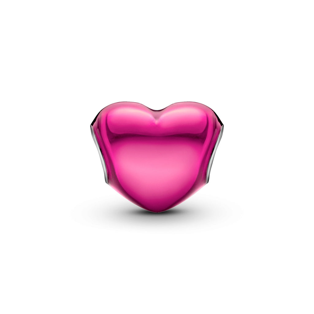 Pandora Metallic Pink Heart Charm