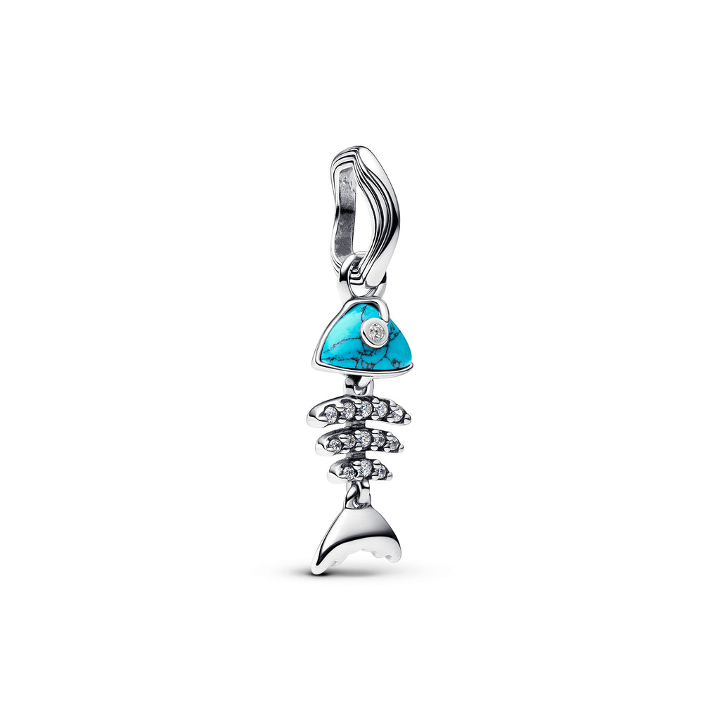 Pandora Turquoise-colored Fishbone Dangle Charm