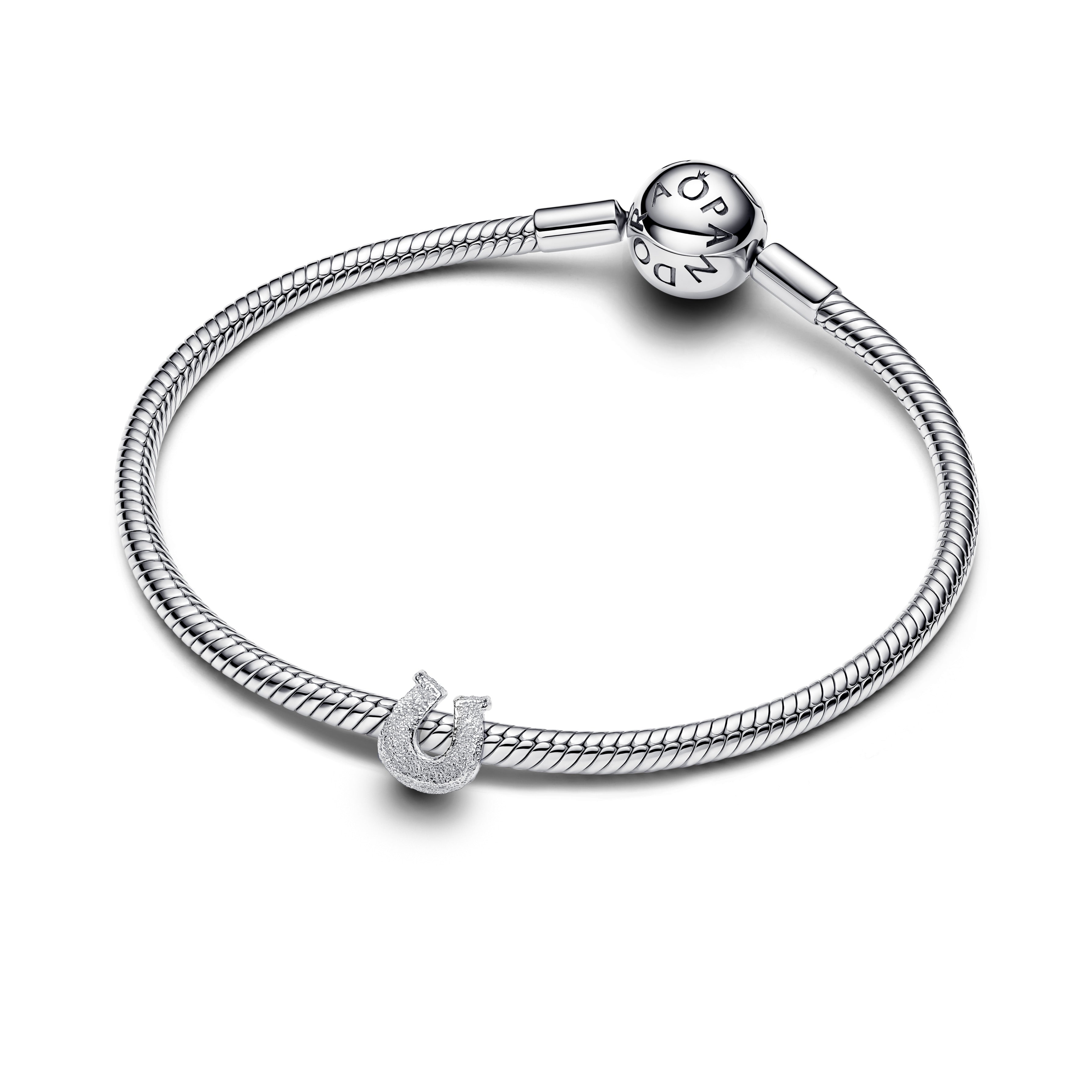 Pandora Textured Horseshoe Mini Charm