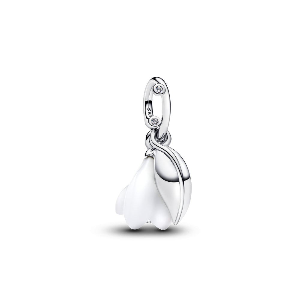 Pandora Snowdrop Flower Dangle Charm