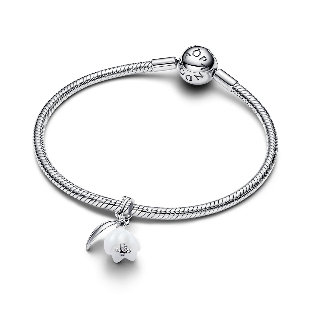 Pandora Snowdrop Flower Dangle Charm