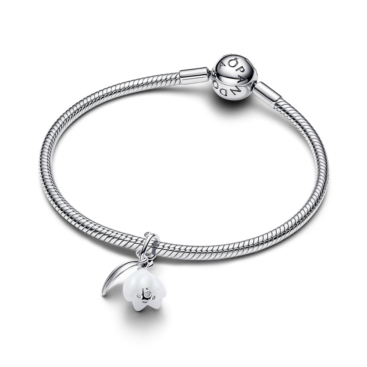 Pandora Snowdrop Flower Dangle Charm