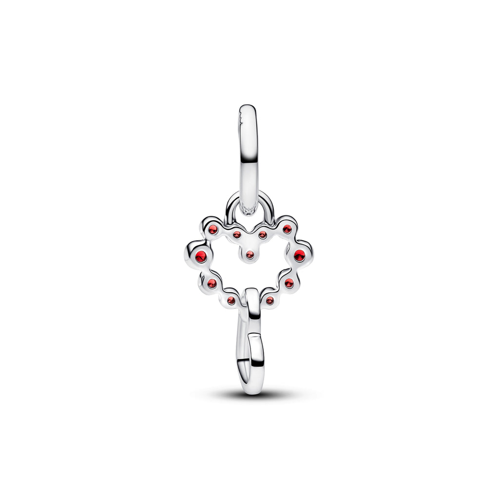 Pandora Connected Hearts & Red Stones Dangle Charm