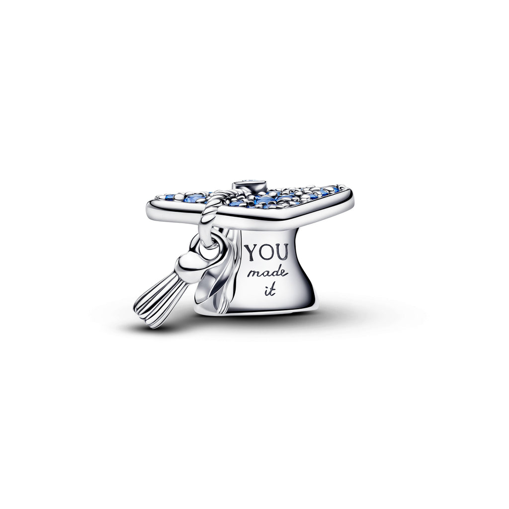Pandora Sparkling Blue 2026 Graduation Cap Charm