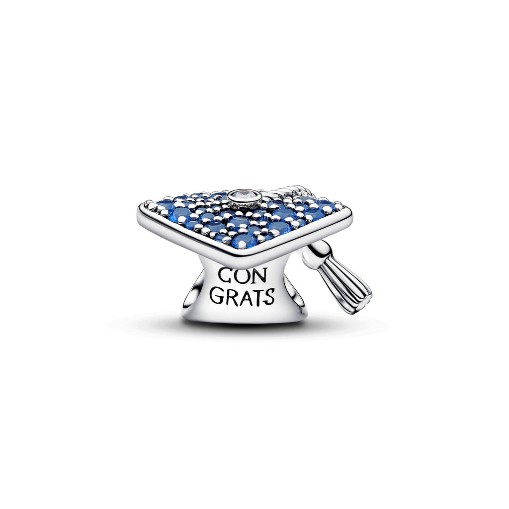 Pandora Sparkling Blue 2026 Graduation Cap Charm