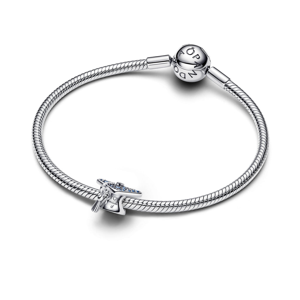 Pandora Sparkling Blue 2026 Graduation Cap Charm
