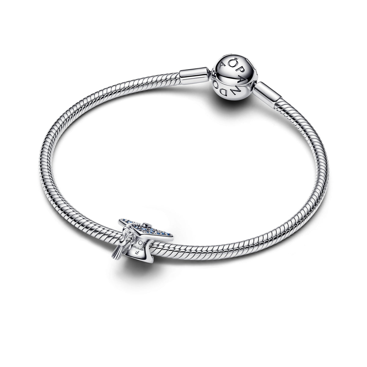 Pandora Sparkling Blue 2026 Graduation Cap Charm