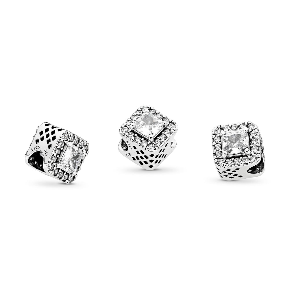 Pandora Square Sparkle Halo Charm
