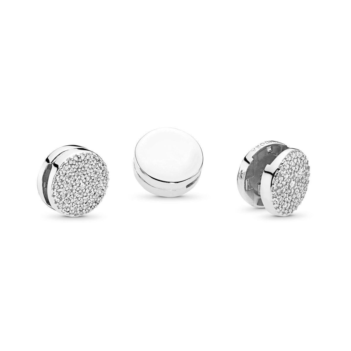 Pandora Round Pave Clip Charm