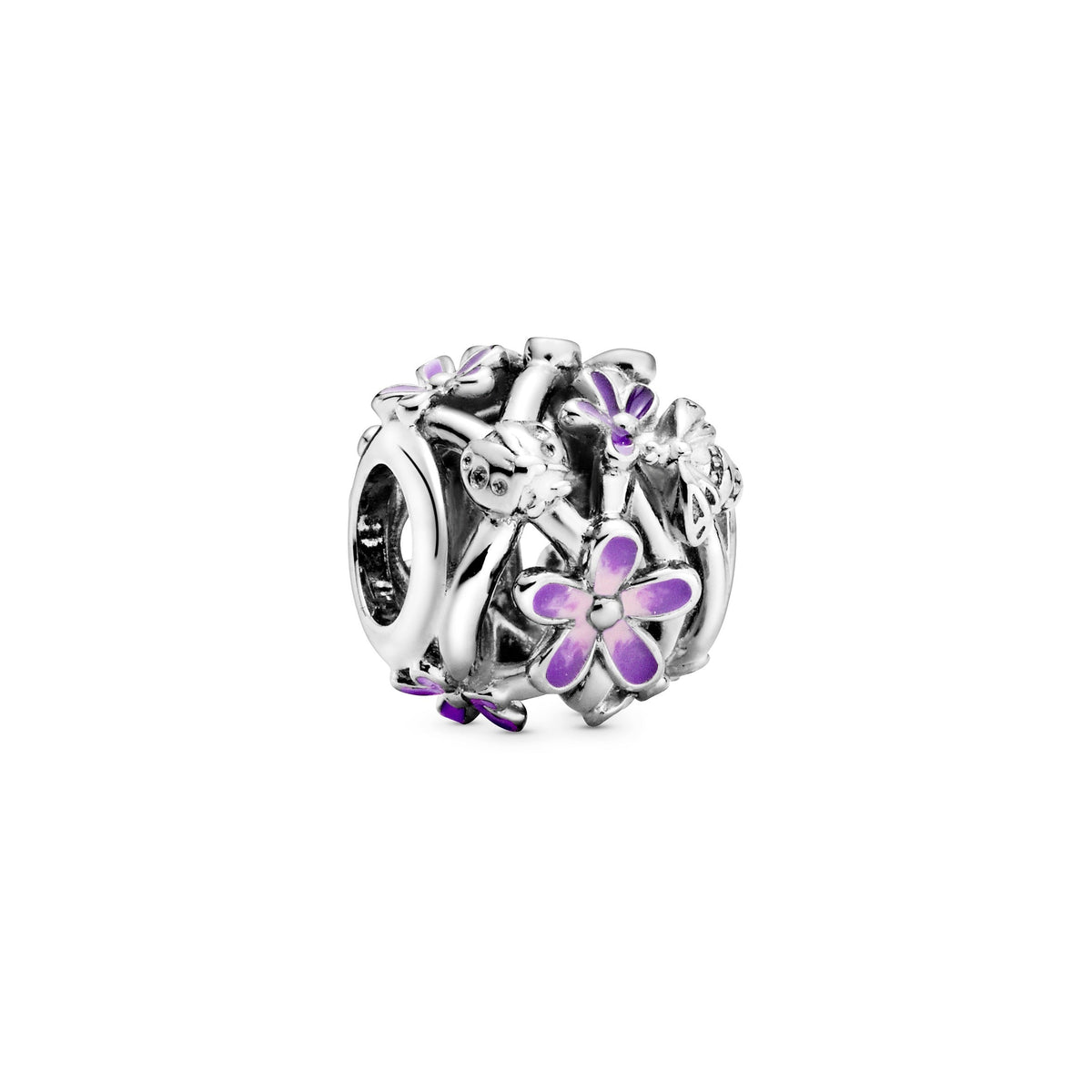 Pandora Openwork Purple Daisy Charm