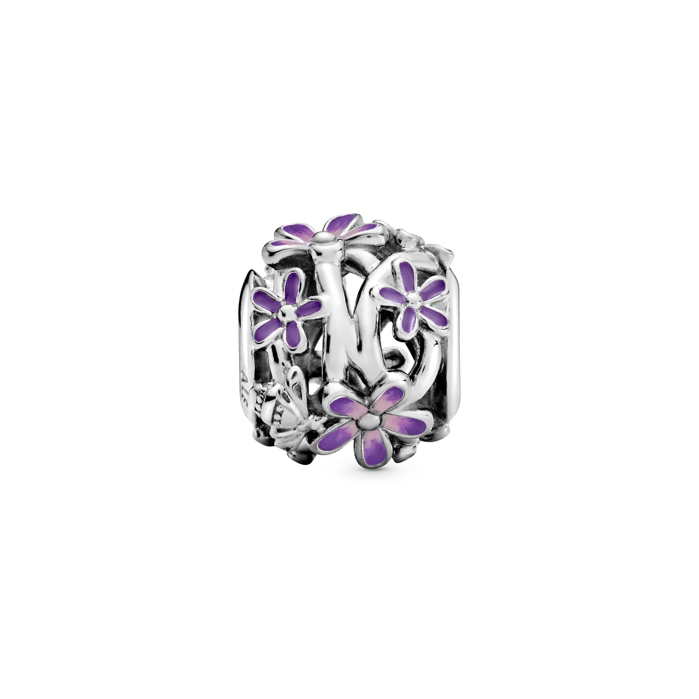 Pandora Openwork Purple Daisy Charm