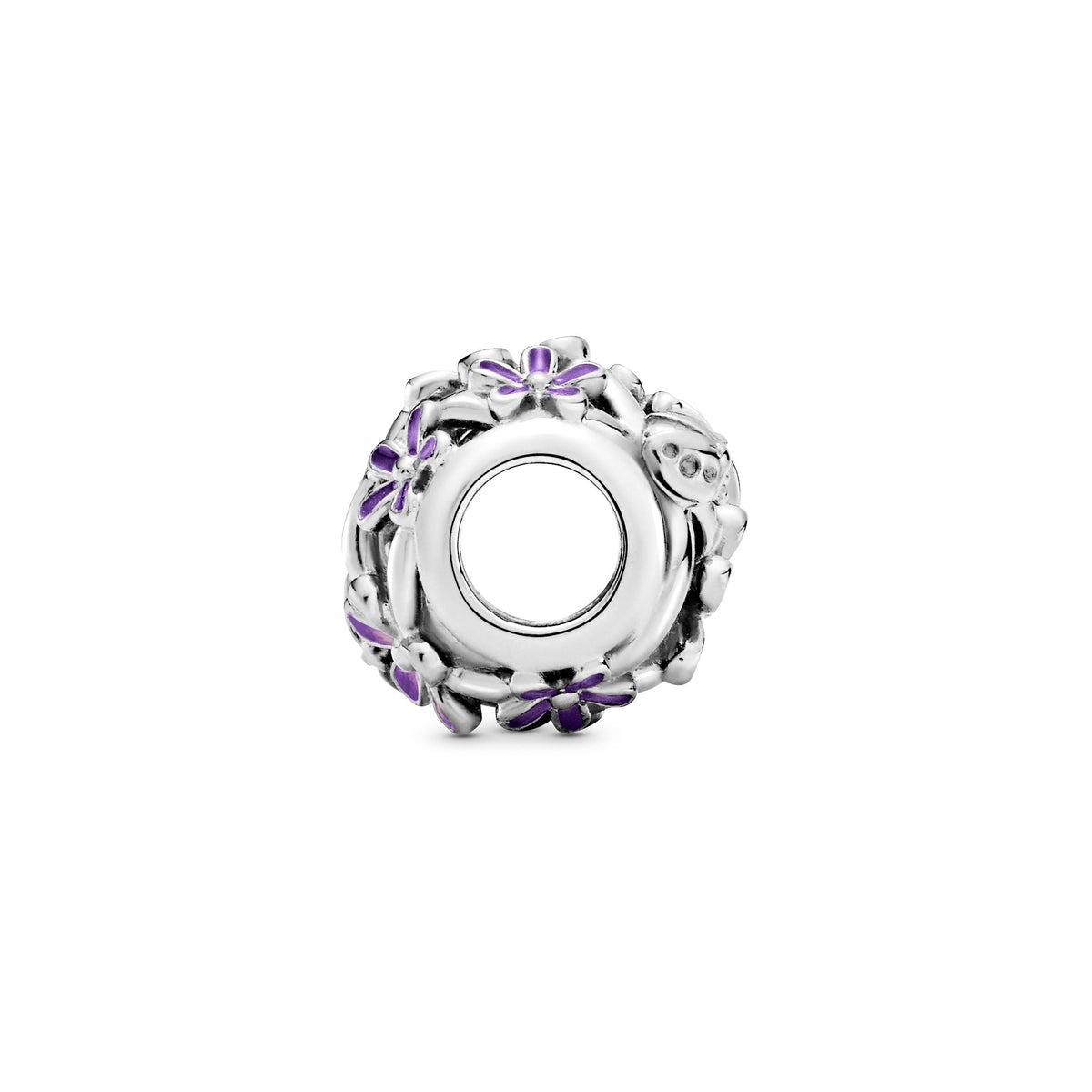 Pandora Openwork Purple Daisy Charm