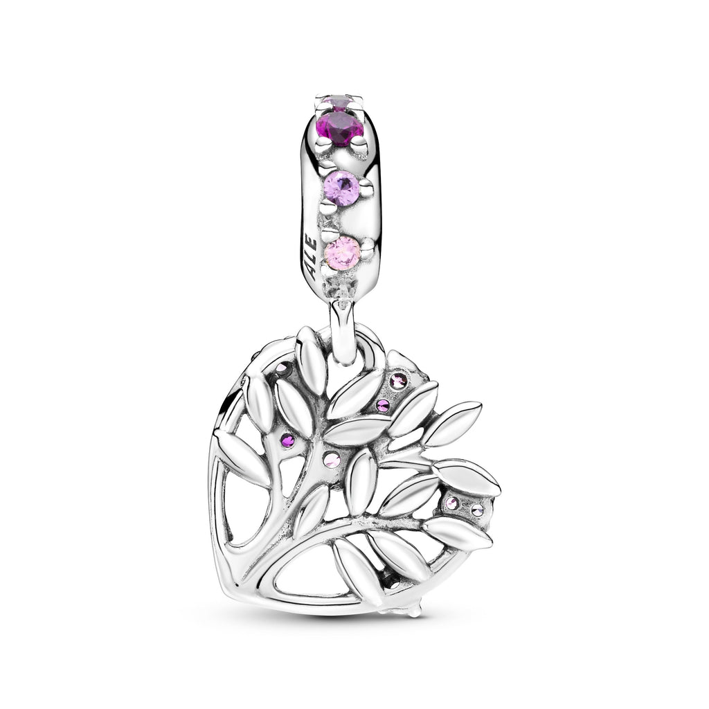Pandora Pink Heart Family Tree Dangle Charm
