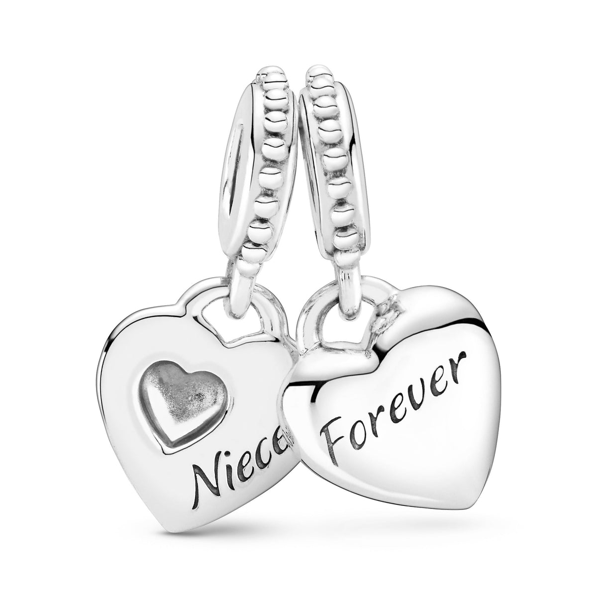 Pandora Aunt & Niece Split Heart Dangle Charm
