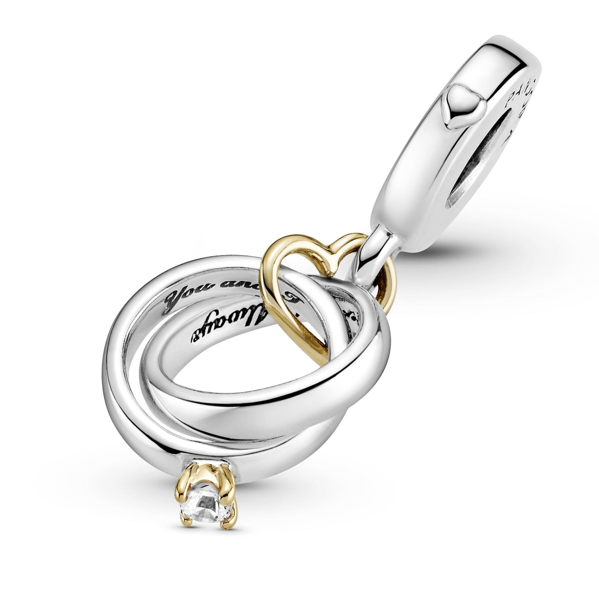 Pandora Two-Tone Wedding Rings Dangle Charm