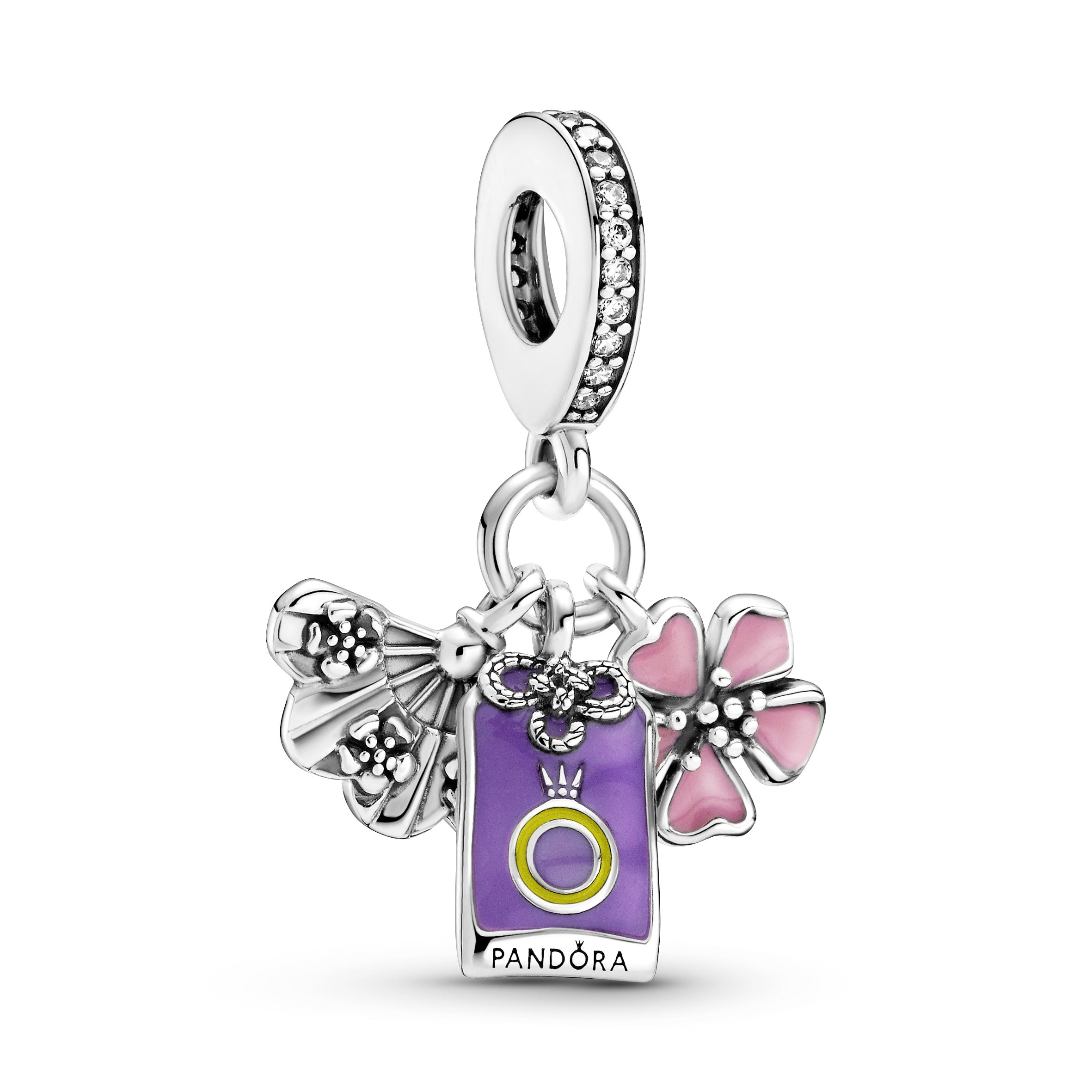 Pandora Japanese Sakura, Omamori & Fan Dangle Charm