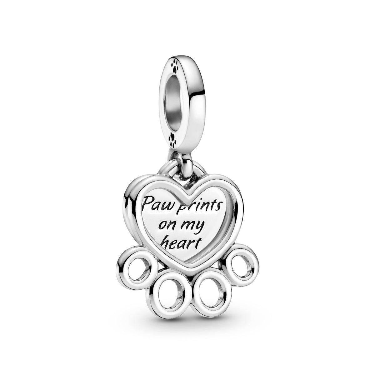 Pandora Hearts & Paw Print Dangle Charm